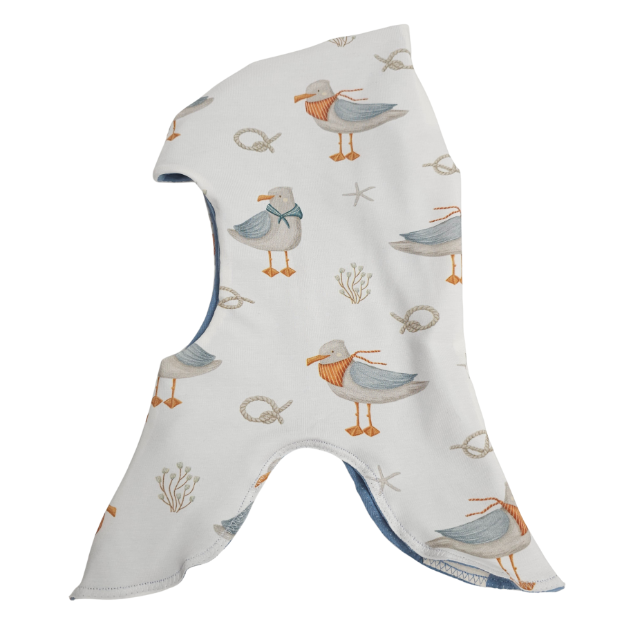 Schlupfmütze Küstenkind Möwe 1 (taubenblau)